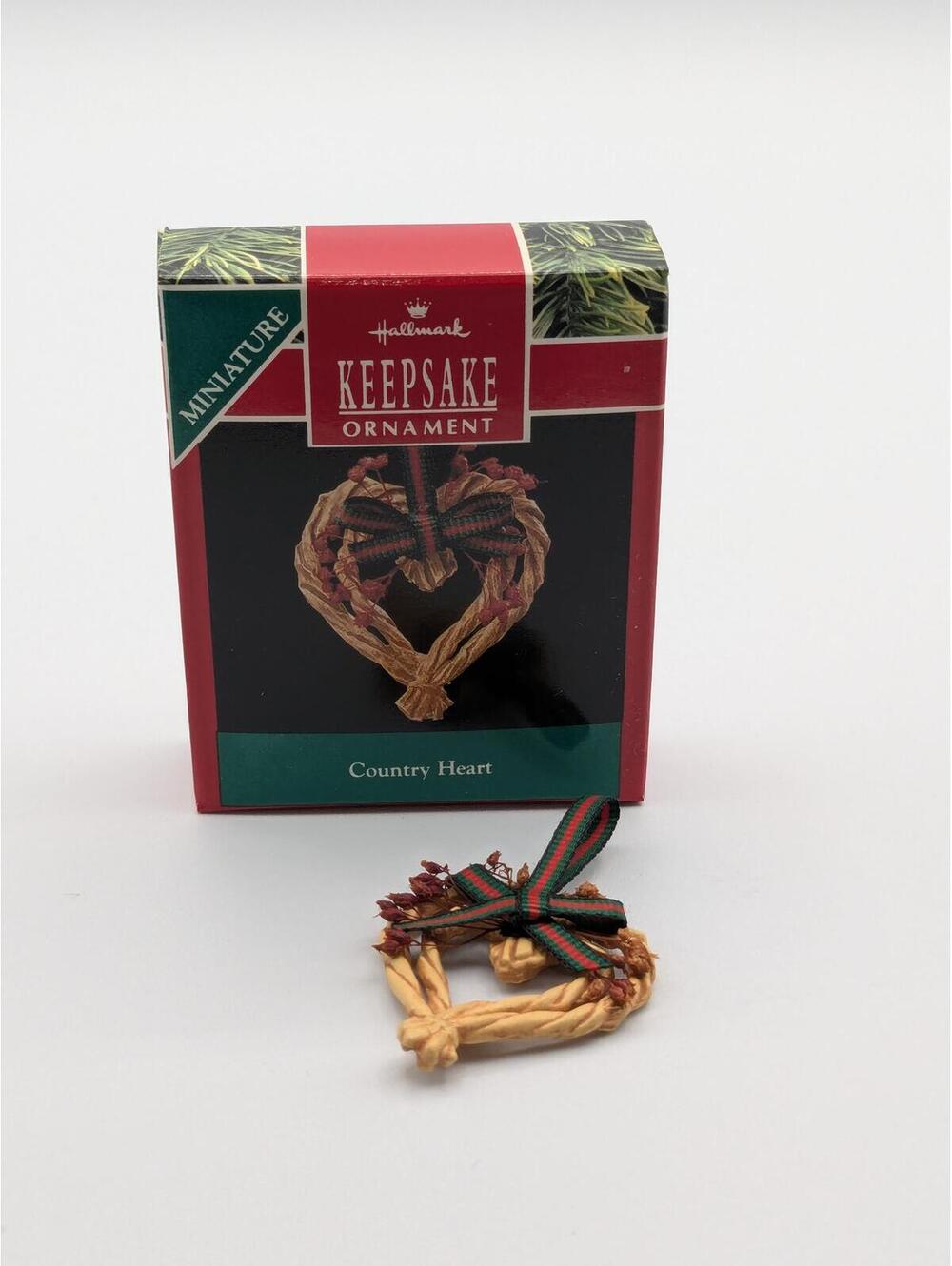 Hallmark Keepsake Country Heart Miniature Ornament 1990, New in Box